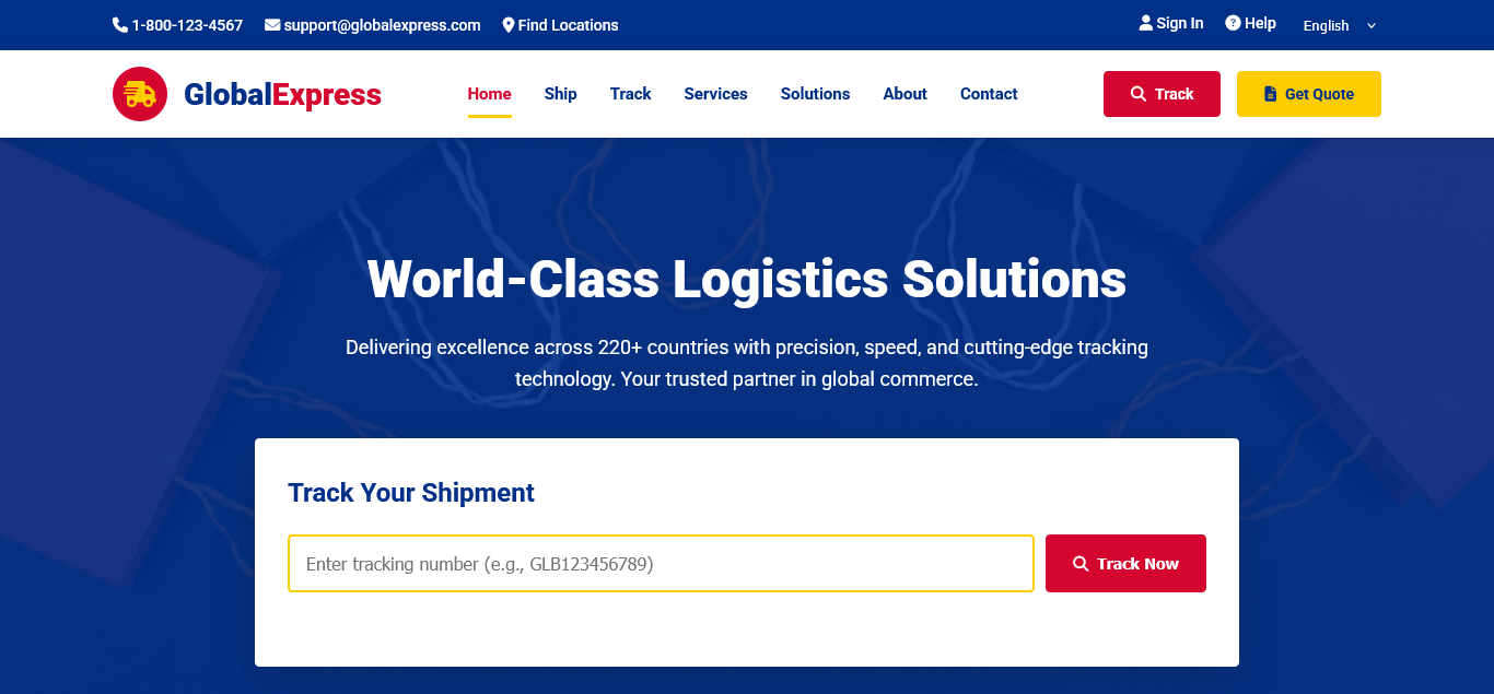 GlobalEx - Powerful Courier Management and Shipment Tracking PHP Script